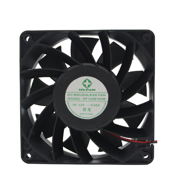 HXF120381HB AI Server High Static Pressure DC Brushless Ball Bearing Electric 12V PWM Airflow Cooling Fan Plastic Blades OEM ODM