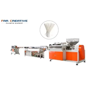 High Productivity Automatic PLA Edible Corn Starch Flexible Plastic Drink Straw Making Machine Straw Extruder