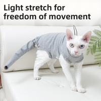 Combinaison de récupération respirante DogLemi pour chats, protection des plaies de la queue et soin des maladies cutanées