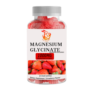 Gomitas de Glicinato de Magnesio al por Mayor de Fábrica, 60 Unidades para Adultos, 2 Gomitas por Porción, Reducen los Calambres en las Piernas y el Dolor Muscular - Product Image 1