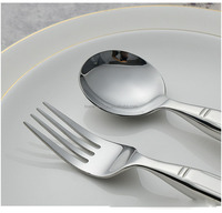 Ensemble de couverts Atkinson durables en acier inoxydable 304 à manche creux, poli miroir, robuste et contemporain