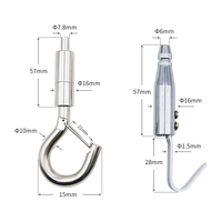 Pince universelle en laiton pour câbles en cuivre Pince réglable pour peinture Crochet de suspension Tête de tension Crochet d'éclairage Pince pour câbles