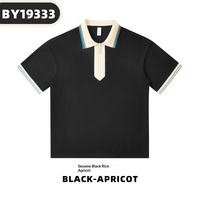 Kemeja Lengan Pendek Anti-Kerut Bahan Campuran Katun Bernapas dengan Cetakan Retro dan Warna-Blok, Seragam Kerja Perusahaan Buatan Khusus untuk Tim.