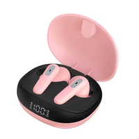 Écouteurs antibruit JS81 avec boîte de charge, écran LED, micro, mains libres, sans fil, Bluetooth, intra-auriculaires, pour la plupart des smartphones