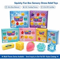 Lot de 6 jouets sensoriels anti-stress en maltose à rebond ultra lent, assortiment mixte, boîte de plaisir sensoriel pour cadeaux de fête pour enfants