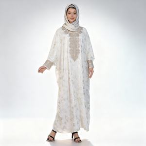 Vestido Abaya Casual de Alta Calidad, Moderno y Modesto, con Estampado Metálico en Caliente, para Mujeres Musulmanas - Product Image 1