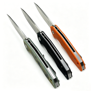 Cuchillo de Bolsillo Plegable con Mango G10 Naranja y Negro, Hoja D2, para Camping y Senderismo al Aire Libre, Venta al Por Mayor de Fábrica - Product Image 3