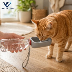 Bouteille d'eau portable pour chien et chat avec bol, distributeur d'eau pour animaux <span class=keywords><strong>de</strong></span> compagnie en plastique pour les voyages en plein air - Product Image 2