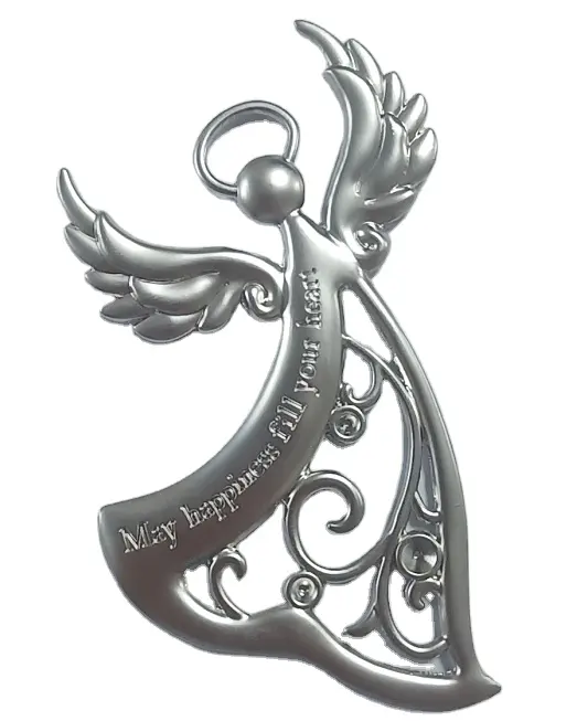 New Arrival silver plating metal Pendant necklace Fashion zinc Alloy angel baby wing pendant jewelry with custom logo