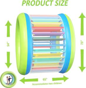<span class=keywords><strong>Roue</strong></span> de roulement <span class=keywords><strong>gonflable</strong></span> en PVC 73*65 pouces multi couleurs pour enfants piscine lac arrière-cour pelouse jeu extérieur actif - Product Image 2