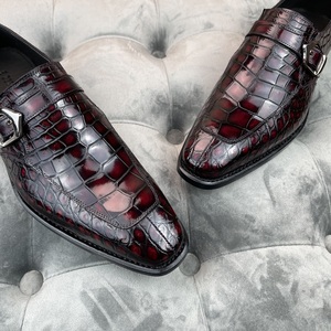 High-End Office Party Wear Chaussures Hommes Gesp Loafers Krokodillenleren Schoenen Luxe Handgemaakte Jurk Schoenen Mannen Nieuwe Stijl - Product Image 5