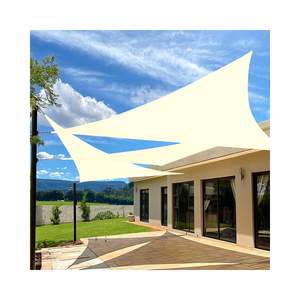 Sale 160 180Gsm 185Gsm Beige Color Hdpe Outdoor Patio Roof <strong>Triangle</strong> Sun Uv Block <strong>Shade</strong> Shading Cloth <strong>Net</strong> Awning Sails for Garden - Product Image 1