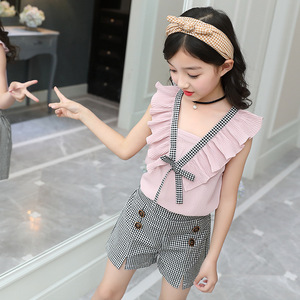 Ensemble court chic pour enfants, boutique de mode pour enfants, échantillons de tenues en 2 pièces pour filles, vêtements d'été pour enfants - Product Image 5