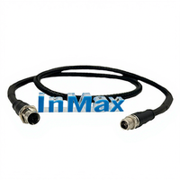 Cable Ethernet M12 con funda trenzada de filamento plano de nailon de alta calidad del fabricante InMax X-Coded Series