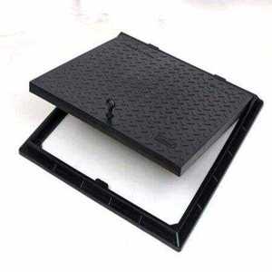Tapa de alcantarilla cuadrada de PVC de 15x15 pulgadas Tapa de drenaje de servicio mediano de plástico para cámaras de inspección - Product Image 1