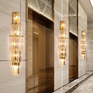 Lámpara de Pared de Cristal Elegante para Sala de Estar de Villa Grande y Lujosa, Lámpara de Pared de Cristal para Vestíbulo de Hotel, Nueva Decoración de Iluminación - Product Image 4