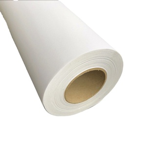 Toile en polycoton sans acide et non toxique, rouleau de toile de 24, 36, 42 pouces de largeur pour peinture acrylique, peinture artistique, rouleau de toile uni - Product Image 1