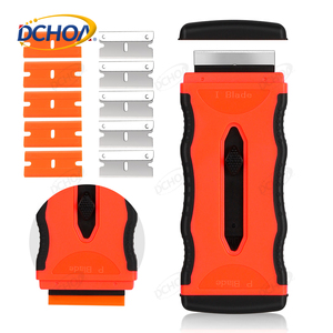 DCHOA, nueva actualización, raspador de doble cara para pegatina de coche, pintura de vidrio para ventana, 10 cuchillas de afeitar de plástico, equipo de cuidado de coche - Product Image 2