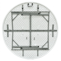 Table pliante ronde en plastique robuste de 6 pieds pour événements et banquets en extérieur, vente en gros
