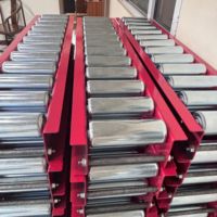 Rouleau de guidage non motorisé en acier inoxydable galvanisé avec double pignon, rouleau de convoyeur entraîné et entraîné par une force externe pour ligne d'assemblage