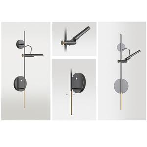 LED Modern AC 100-240V 50/60Hz Indoor Push Dimmer Lumetal 3000K (Warm White) Steel+Plastic+Aluminum Wall <b>Lamp</b> - Product Image 1