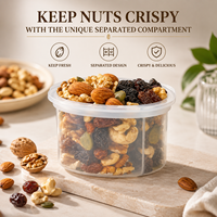 Pot à Overnight Oats 2-en-1 avec cuillère, hermétique et anti-fuite, pour yaourt et garniture de fruits, idéal pour la préparation des repas