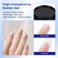 Set de Gel para Extensión de Uñas de Resina Natural Ecológica No Tóxica de 15 ml, Gel Duro para Uñas sin TPO, TMPTA ni HEMA, Alta Calidad