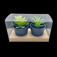Boîte transparente réutilisable en PVC/PET écologique pour l'emballage de thé, aliments, bougies, plantes en pot et ornements, avec options de gaufrage personnalisables
