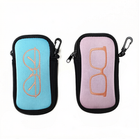 Tas Kacamata Premium Neoprena Logo Kustom, Tahan Air, Anti Guncangan, Anti Gores, Pelindung Kacamata Modis, Lembut