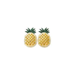Pineapple <b>Stud</b> <b>Earrings</b> Gold Plated 316L Stainless Steel Fashion Jewelry - Product Image 1