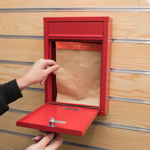 YOOBOX Cast Iron Mail <strong>Box</strong> Outdoor <strong>Wall</strong> Mounted Smart <strong>Post</strong> <strong>Box</strong> Mailbox Locker - Product Image 6