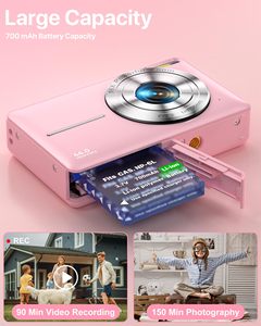 <span class=keywords><strong>SONIDA</strong></span> DC403 Cámara Compacta de 44MP HD 1080P con Zoom Digital 16X, Sensor CMOS, Mini Cámara Portátil Simple para Niños, Estudiantes y Principiantes - Product Image 2