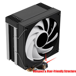 Pendingin Udara <span class=keywords><strong>CPU</strong></span> TK100 120mmARGB 4 Pipa Panas 220W TDP Kipas PWM Senyap <span class=keywords><strong>Intel</strong></span> LGA 1700/1200/1151 untuk Casing Komputer Gaming PC AM4 - Product Image 3