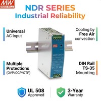 Alimentation électrique Mean Well NDR-120-12 120W 10A 12V Rail DIN SMPS AC/DC, alimentation à découpage ultra-mince pour usage industriel