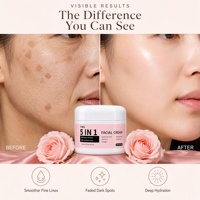 Crème visage TWG RTS en promotion, 5 en 1, 85g, atténue les taches brunes, blanchit, crème visage à la vitamine C, collagène raffermissant, crème anti-rides