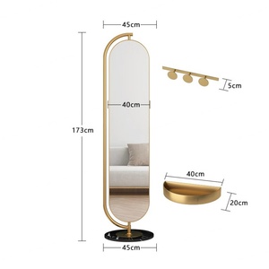 Espejo de pie giratorio multifuncional para decoración del hogar, perchero colgante, espejo de cuerpo entero, venta al por mayor personalizado - Product Image 6