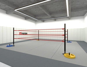 <span class=keywords><strong>Mini</strong></span> <span class=keywords><strong>ring</strong></span> <span class=keywords><strong>de</strong></span> boxe FPR à 3x3 m Anneau portable conçu pour les maisons ou l'entraînement léger - Product Image 2