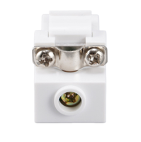 Conector Keystone Coaxial para TV, Conector Hembra CATV, Enchufe para Instalar en el Panel de la Pared para Conectar a la Televisión por Cable