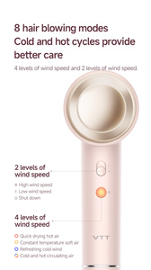 Bıçaksız yüksek hızlı saç kurutma makinesi ile akıllı dilsiz Motor büyük rüzgar enerjisi kuaför kurutma otel açık seyahat kullanımı - Product Image 6