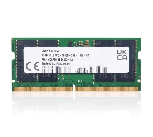 SK Laptop Memory 16GB DDR5 4800MHz 1.1V SO-DIMM PC5-38400