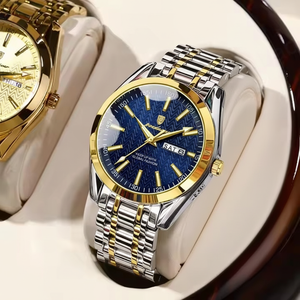 2024 vente chaude 962 luxe or homme montre-bracelet étanche Date semaine hommes montres en acier inoxydable Quartz hommes montre mâle horloge - Product Image 1