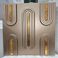 Panel Dinding TV Cermin Emas Teknologi Panel Dinding 3D Harga Bagus Pelapis Dinding Internal