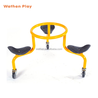 Tricycle en acier pour enfants Wathen O-001, 3 roues avec 2 sièges pour la maternelle et la préscolaire