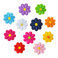 Nouveau papillon fleur série coloré Rose brodé tissu autocollants paillettes transfrontalier spécial Patch chapeau décalcomanies pour Denim PVC