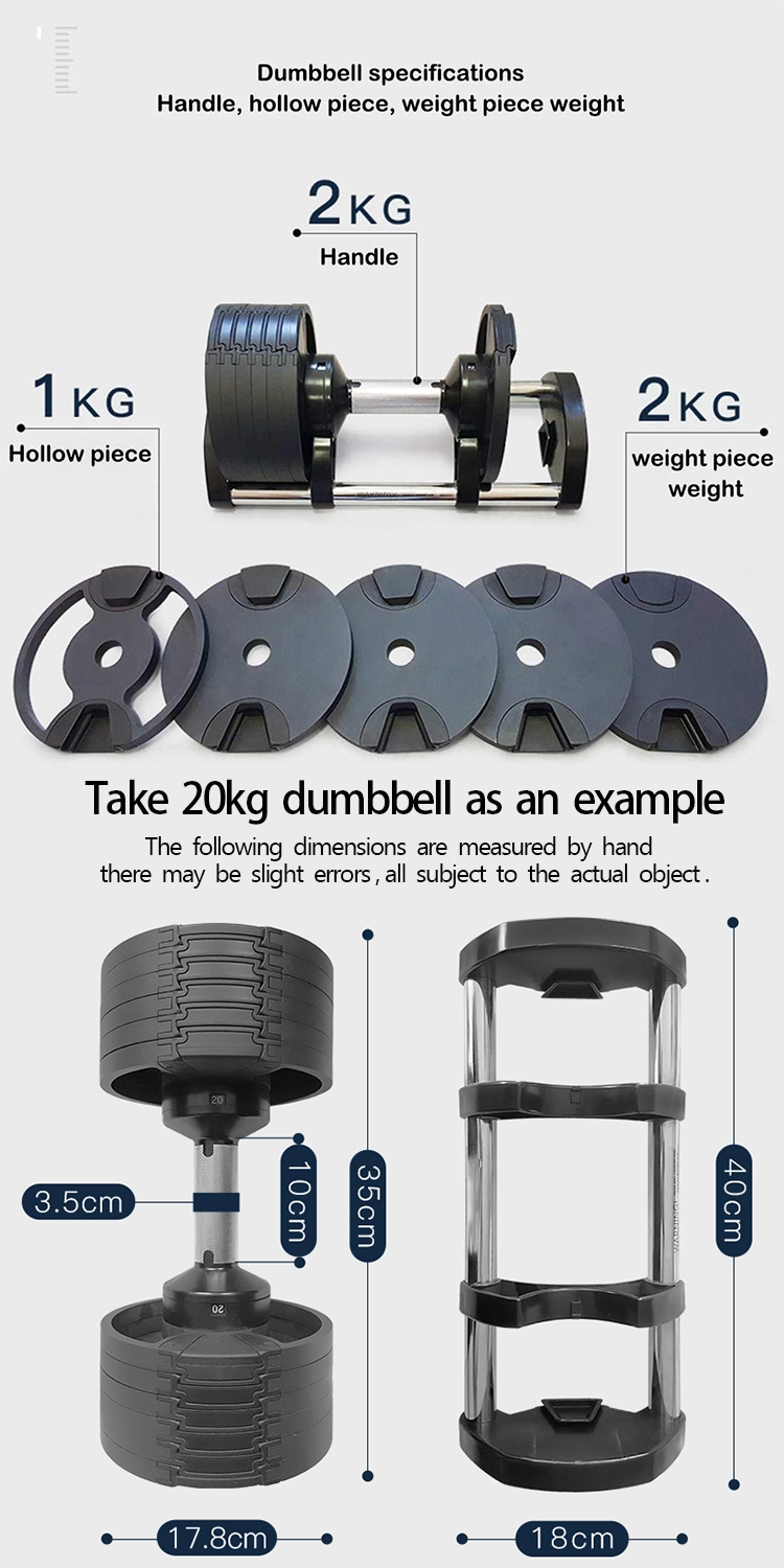 Adjustable Dumbbells Sets 20KG 32KG Exercise Workout