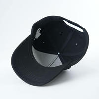 Casquettes de baseball sportives à cinq panneaux, style animalier, avec logo brodé personnalisé, pour hommes et femmes, noires unies, pour le golf