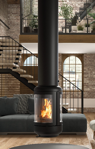 Caminetto Moderno Classico Europeo JK, Stufa <span class=keywords><strong>a</strong></span> Legna da Interno Autoportante o <span class=keywords><strong>a</strong></span> Parete, in Acciaio, per Villa e Cucina - Product Image 2