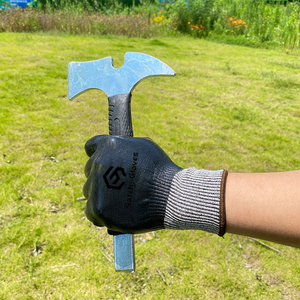 सी 10 गेज नाइट्रिल चिकनी पूर्ण-विसर्जन कार्य दस्ताने केवलर कट-प्रतिरोधी रबर लेपित ग्लास-तैयार निर्माण - Product Image 3