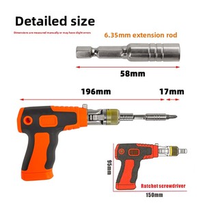 Multi-Angle Adjustable Ratchet <b>Screwdriver</b> <b>Set</b> Chrome Vanadium Steel <b>Bit</b> Gun-Type Multi-Functional Household Repair Tool OEM 14- - Product Image 2