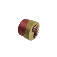 Boîte cylindrique à ruban mignonne, boîte ronde pour bijoux pour femmes, boîtes cadeaux avec insert en velours pour l'emballage de bijoux